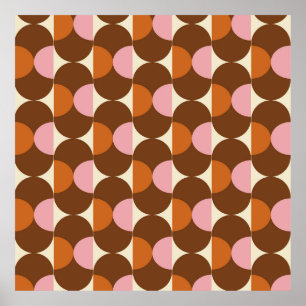 Poster 70s retro vintage pattern backgroundvintage, geome