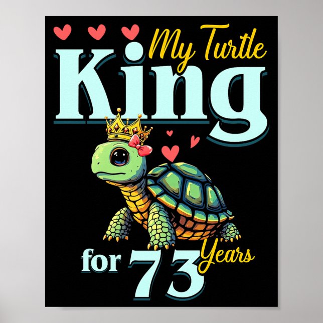 Poster 73rd Wedding Anniversary Couples My Turtle King Fo (Devant)