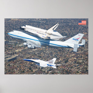 Poster 747 Avion de transport de navette spatiale