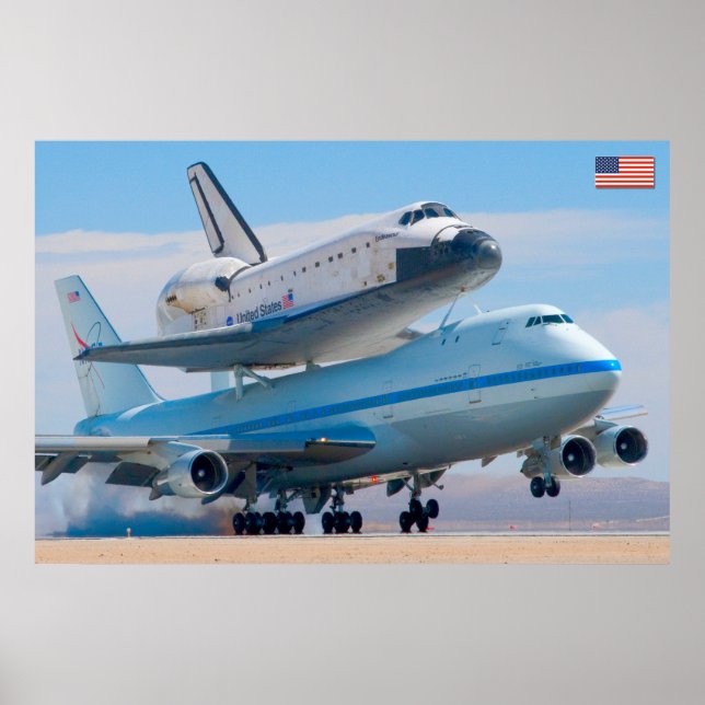 Poster 747 Avion de transport de navette spatiale (Devant)