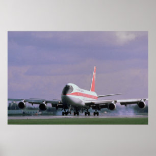 Poster 747 terres à l'aéroport international Pearson, Tor