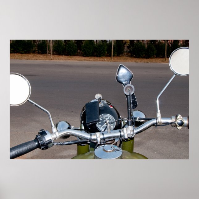 Poster 750B-2 moto funky avec un sidecar (Devant)