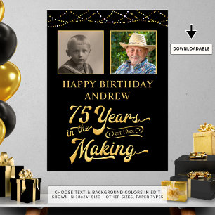 Poster 75e anniversaire année dans la fabrication 2 photo