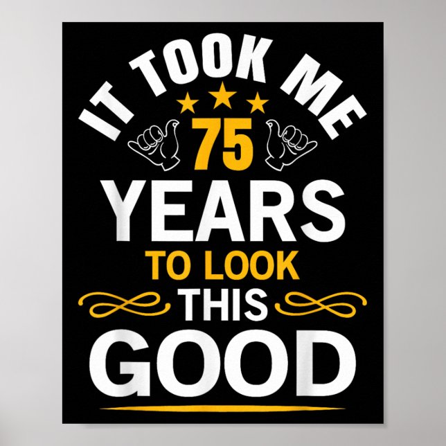 Poster 75e Anniversaire Design M'A Pris 75 Anniversaire (Devant)