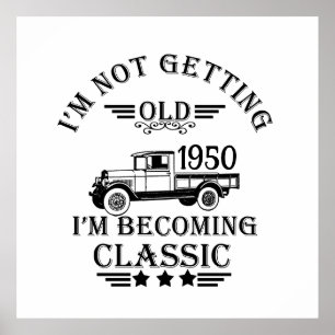 Poster 75e anniversaire vintage personnalisé