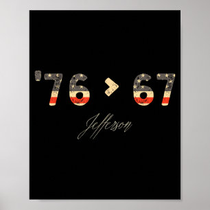 Poster 76 > 67 Jefferson Six Seven Mème pour la Gen Alpha