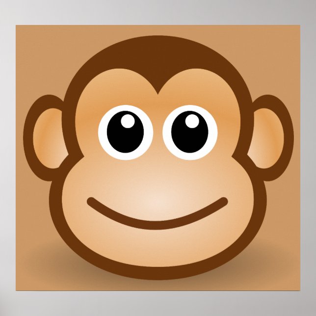Poster 76-Free-Cute-Cartoon-Singe-Clipart-Illustration (Devant)