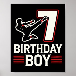 Poster 7 Anniversaire Boy Karate Sept Anniversaire