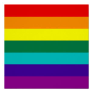 Poster 7 bandes Rainbow Pride