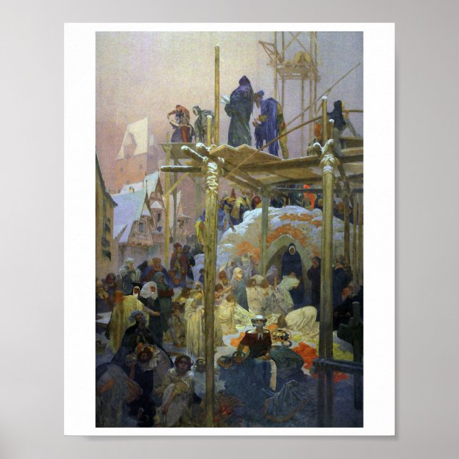 Poster #7 Jan Milic de Kromeriz, Mucha (Devant)