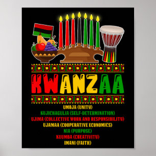 Poster 7 Principes De La Célébration De Kwanzaa Pan Afric