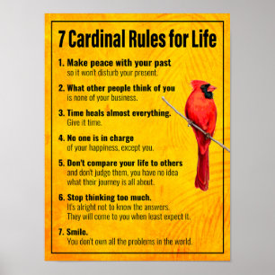 Poster 7 règles cardinales pour la vie