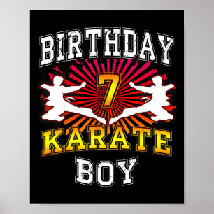 Poster 7e anniversaire garçon - Karate 7 ans enfant