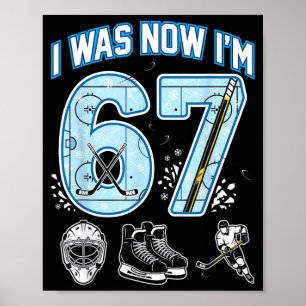 Poster 7e anniversaire J'avais 6 ans Je suis 7 Six Sept 6