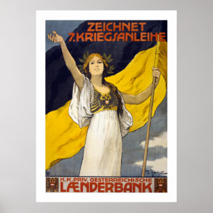 Poster 7ème prêt de guerre d'Autrichien (blanc)