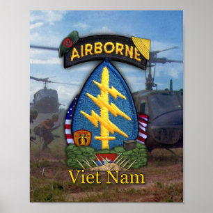 Poster 7th special forces green berets vietnam war print