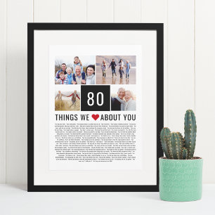 Poster 80 Choses Que Nous Aimons De Vous 80e anniversai