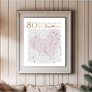 Poster 80 raisons pour lesquelles nous t'aimons 70ème 60è