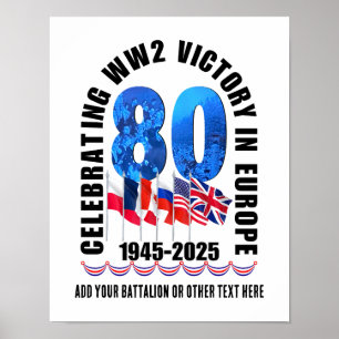 Poster 80e anniversaire de la Victoire en Europe WW2