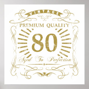 Poster 80e anniversaire Gag cadeau