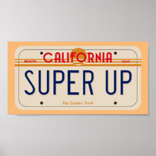 Poster 80's California SUPER UP License
