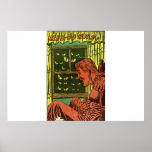 Poster 80s Horreur bandes dessinées vintages pour les ama