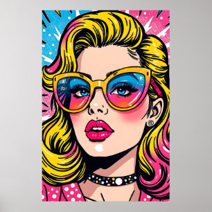 Poster 80s Retro Glam Pop Art