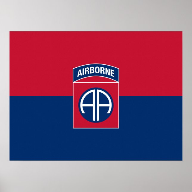 Poster 82e division aérienne Flag Military Vétéran (Devant)
