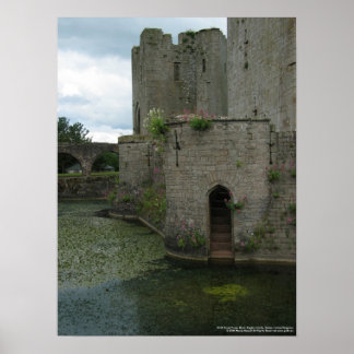 Poster 8436 Grande tour et la Moat Raglan Château