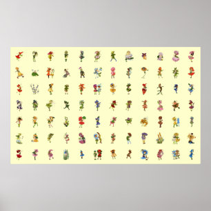 Poster 84 Enfants à fleurs