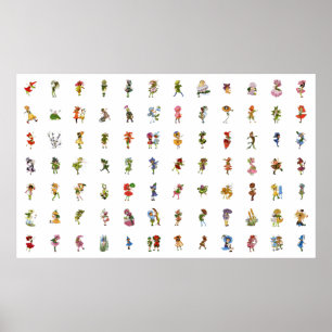 Poster 84 Enfants à fleurs