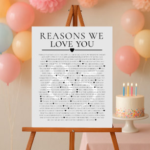 Poster 85 raisons pour lesquelles nous vous aimons 80ème 