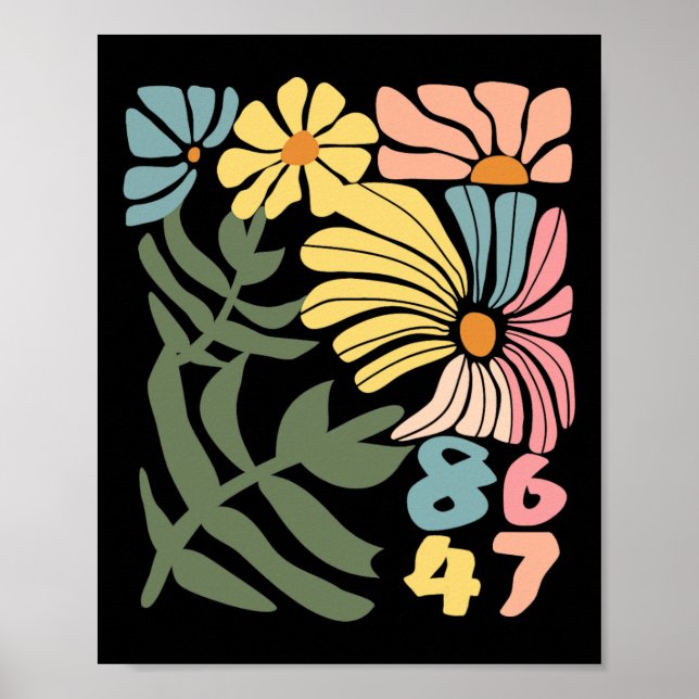 Poster 8647 Résiste à la subtile florale Foxtrot Delta Ta (Devant)