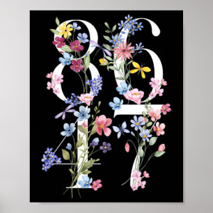 Poster 8647 Subtle Anti Trump 86 47 Floral Boho Style