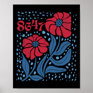 Poster 8647 Subtle Anti Trump 86 47 Floral Boho Style 4