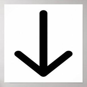 POSTER 89620 FLÈCHE NOIRE VERS LE BAS