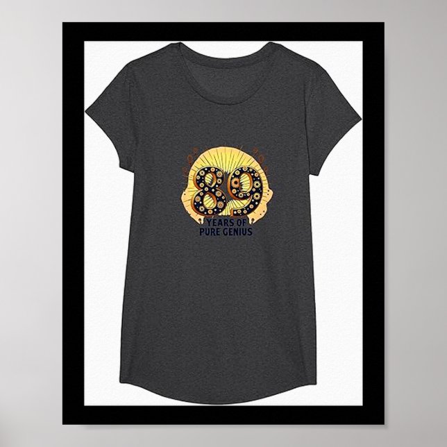 Poster 89 Years Of Pure Genius Birthday Gift For Intellec (Devant)