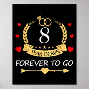 Poster 8 Ans À Partir Pour Toujours Couple 8E Mariage Ann