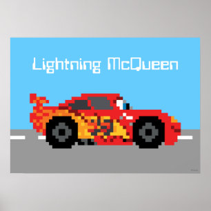 Poster 8 bits Lightning McQueen