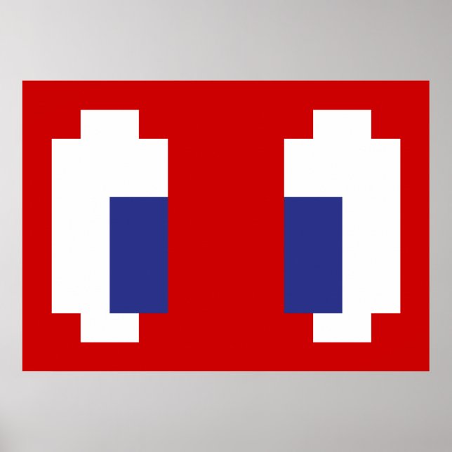 Poster 8 bits Pixel Manga Eyes (Devant)