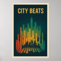 Poster 8, City Beats, Vintage