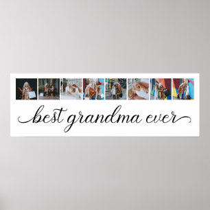 Poster 8 Collage photo Meilleure grand-mère jamais