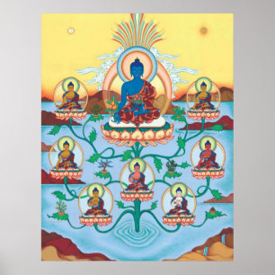 POSTER 8 Medicine Buddhas - starting from $14.25