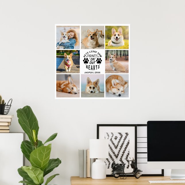Poster 8 Photo Collage Pet Souvenir commémoratif (Bureau à domicile)