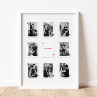 Poster 8 Photo Collage Quelle Chance Nous Avons Cartes à 