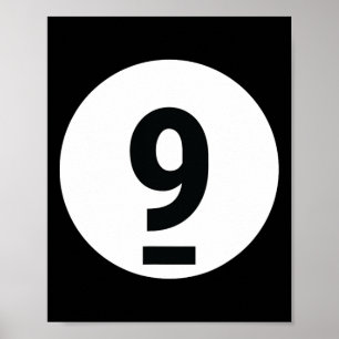 Poster 8 Pool Ball 9 Billiards Costume Halloween Groupe M