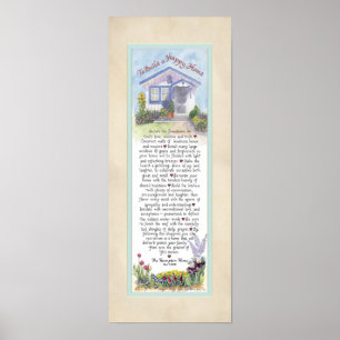 Poster 8 x 20 Pour construire une maison heureuse, Parche