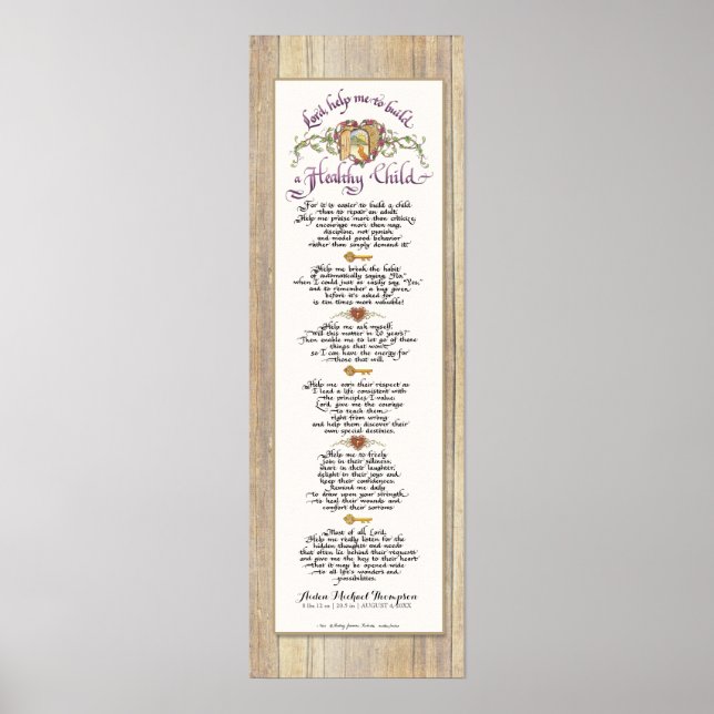 Poster 8 x 24 Construire un enfant en santé - Grange clôt (Devant)