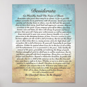 Poster 8x10 Desiderata Poem & autres tailles aussi!