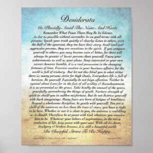 Poster 8x10 Desiderata Poem & autres tailles aussi!